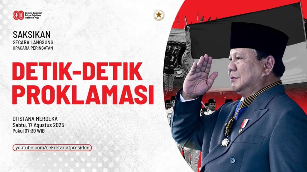 Live Streaming Upacara HUT ke-80 RI.